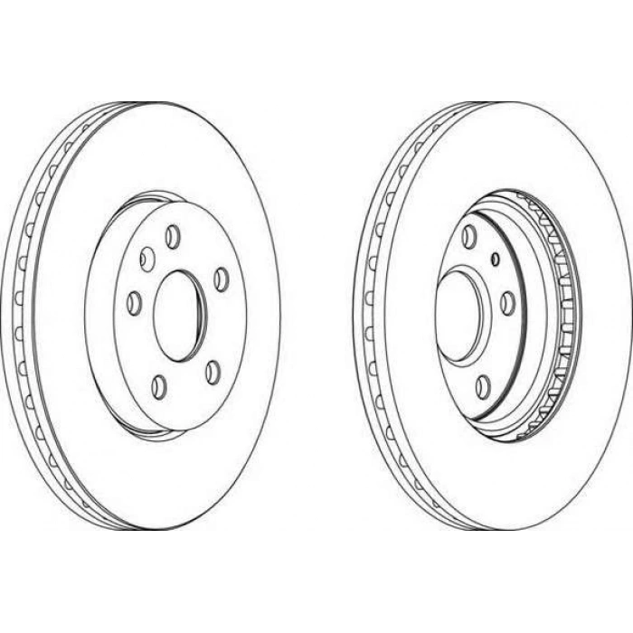 Fren Diski Insıgnıa A 08-17 / Ön Havalı 17 Jant 321-5 (Adet Fiyat) (Oem No: Ddf1722C-1)