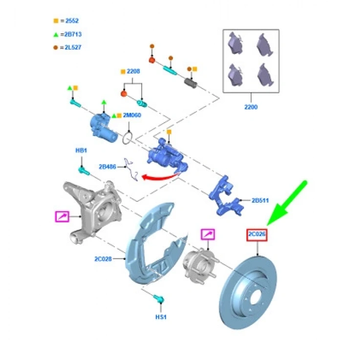 Fren Dıskı Arka Ford Kuga Bm 14- (Oem No: Dg9C 2A315 Cf)