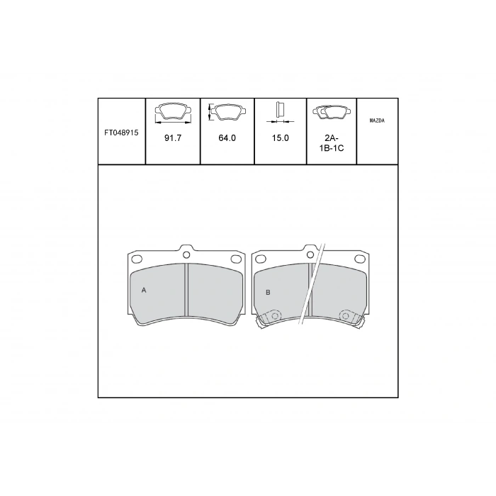 Fren Balatası 323 9096 Ön Rio 00-05 Ön Şimli None (Oem No: Ft048915)