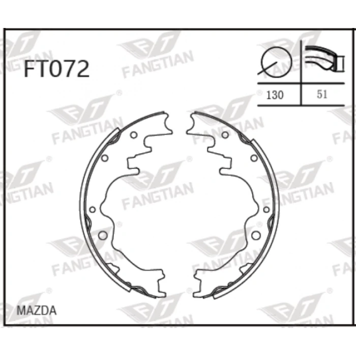 Fren Balatası B2500 88-01 Arka Papuç 4X2 None (Oem No: Ft072)