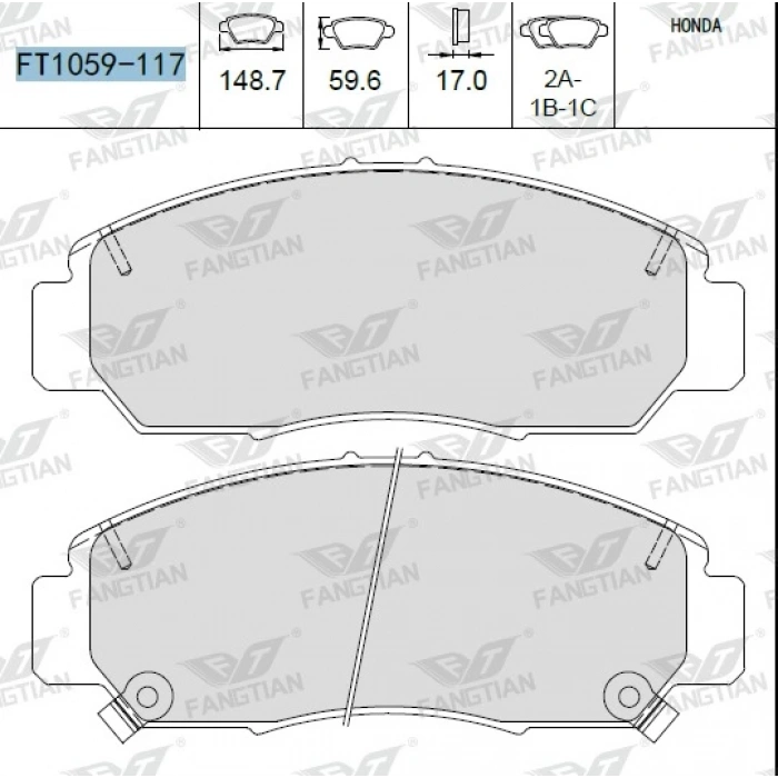 Ön Fren Balatası Civic 1.6 07-12 Sedan Fd6 None (Oem No: Ft1059-117)
