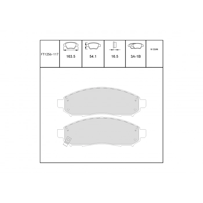 Fren Balatası Navara 07Patfınder 517 Jant Ön 4X4 None (Oem No: Ft1256-117)