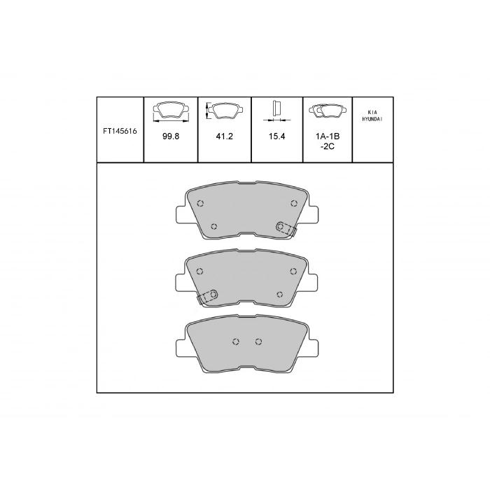 Fren Balata Elantra 12 Arka None (Oem No: Ft145616)
