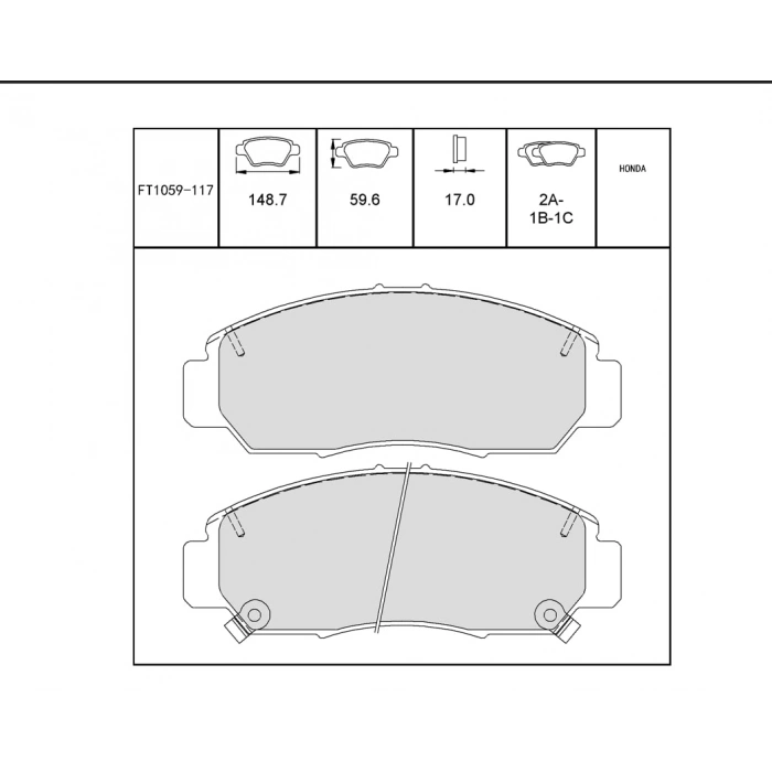 Fren Balata I30 12-18  Elantra 16-18 Ceed 12-18 None (Oem No: Ft153018)