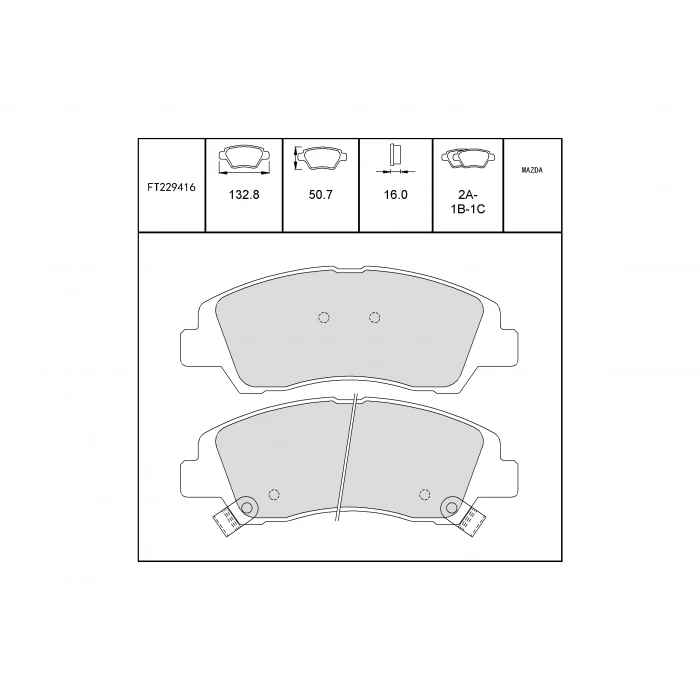 Fren Balatası İ10 2014 Ön Şimli None (Oem No: Ft229416)