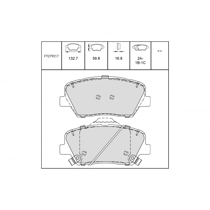 Fren Balatası Elantra 20122014 Ön Şimli None (Oem No: Ft279217)