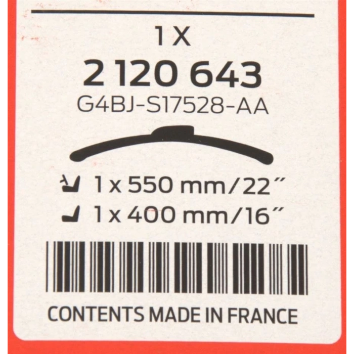 Silecek Süpürgesı Ön Takım Aerotwın [ 550 / 400 Mm ] Ford Ecosport Bm 14- (Oem No: G4Bj S17528-Aa)