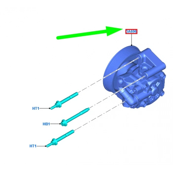 Dıreksıyon Pompası Gk21 3A696 Bc Ford Transıt V-362 Bm 17- (Oem No: Gk21 3A696 Bd)