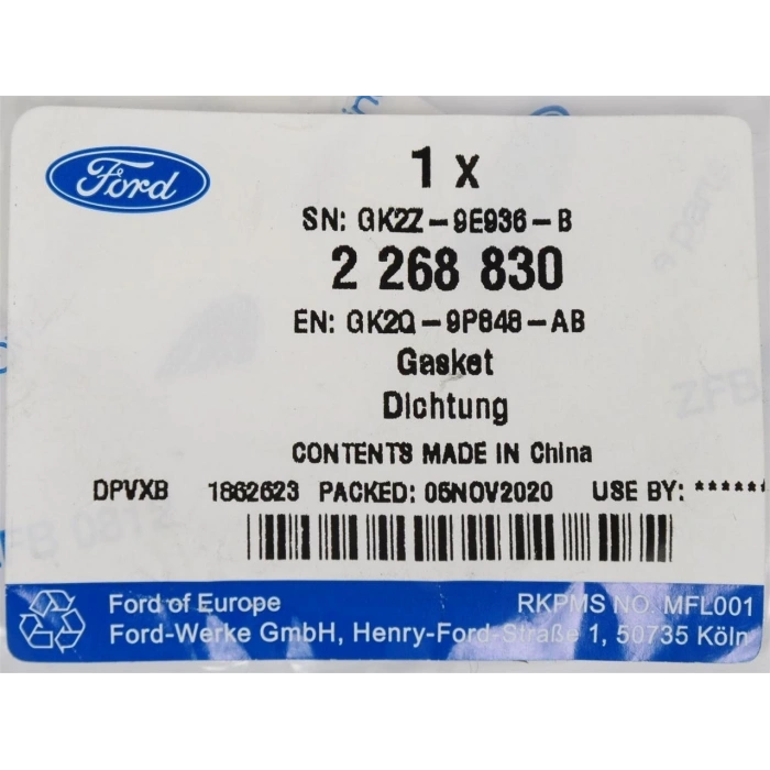 Emme Manıfold Bogaz Lastiği Ford Transıt V-362 2.0 Ecoblue 17- (Oem No: Gk2Q 9P848 Ab)