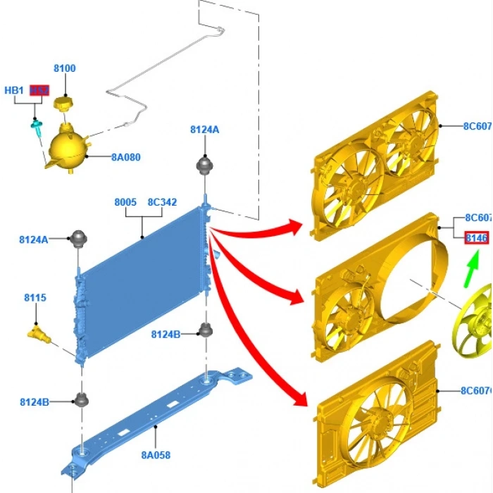 Fan Davlumbazı Ford Transıt V-363 Bm 14- (Oem No: Gk31 8146 Ab)