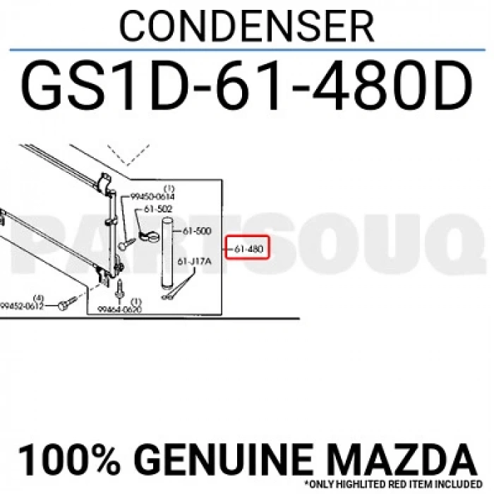Klima  Radyatörü 690X320X16 Japon Mazda 6 (Gh) 2.0 08-12 (Oem No: Gs1D-61-480D)