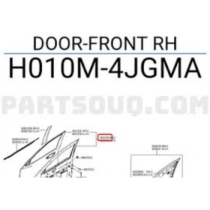 Kapı Navara 2014-2017 Ön Sağ None (Oem No: H010M-4Jgma)