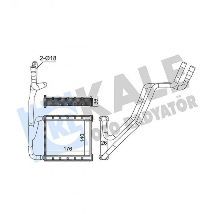Kalorıfer Radyatörü Ford Fıesta Bm 17- (Oem No: H1Bh 18B539 Aa)
