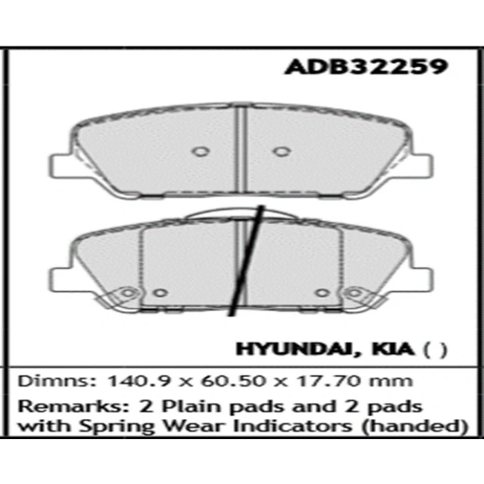 Fren Balatası İ30 2012Kia Ceed 2012 Ön Şimli None (Oem No: H1I3002-Kb-01)