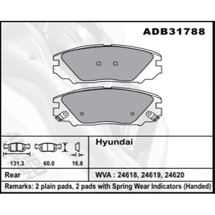 Fren Balatası Sonata 0611Grandeur 06 Ön Şimli None (Oem No: H1Son04-Kb-01)