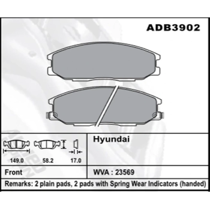 Fren Balatası Starex 0308 Ön Şimli None (Oem No: H1Str02-Kb-01)
