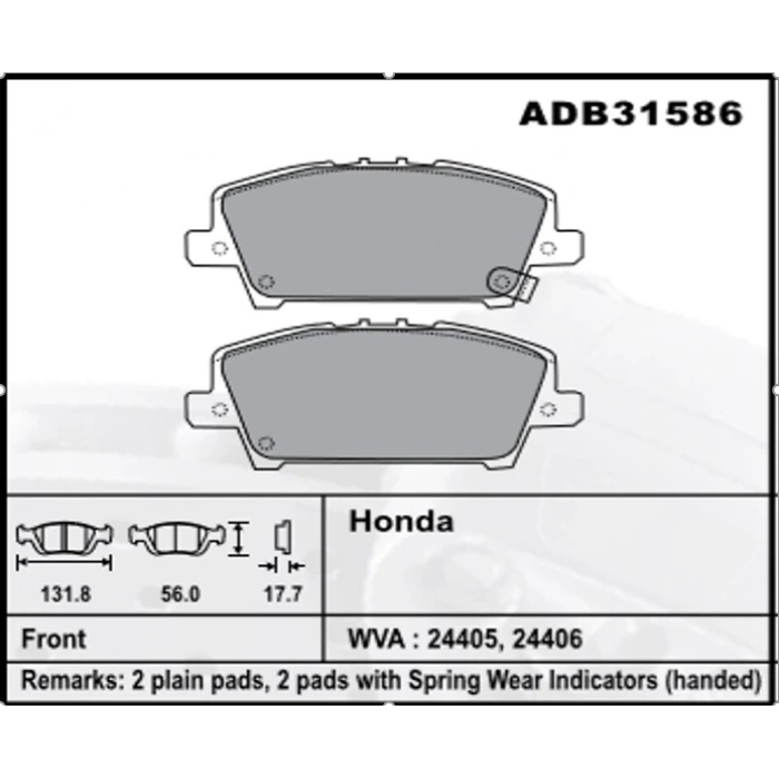 Ön Fren Balatası Civic Hb 07-11 None (Oem No: H2Cvc07-Kb-66)