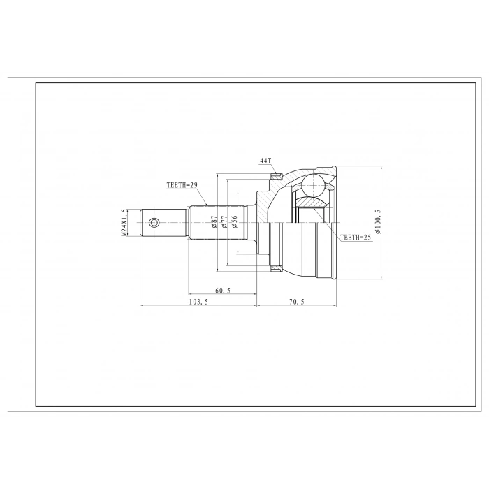 Aks Kafası Xtraıl 0107 Dış Absli None (Oem No: Jpı102012)