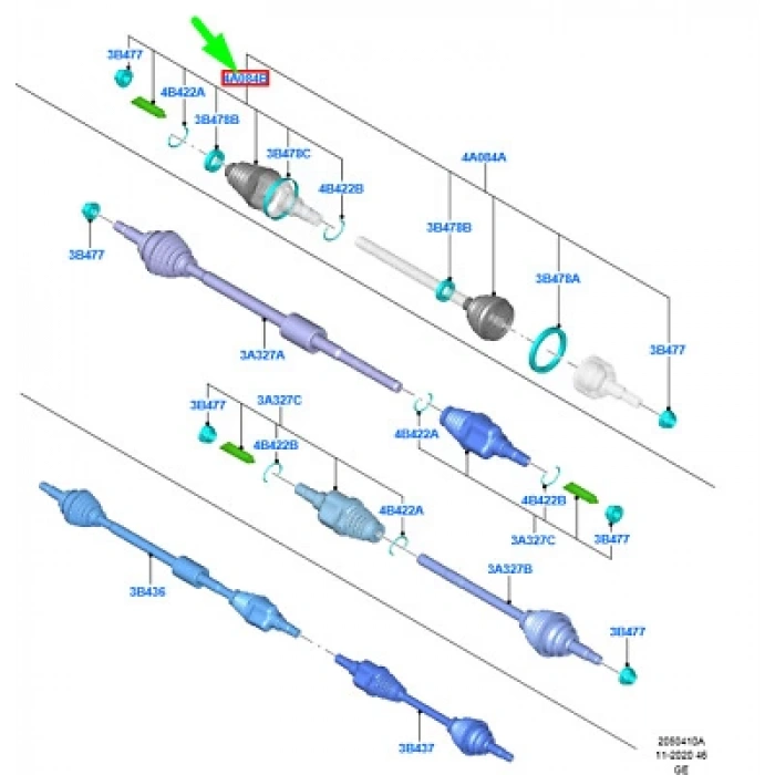 Aks Körüğü İç  Ford Focus Bm 18- (Oem No: Jx67 4A084 Aa)