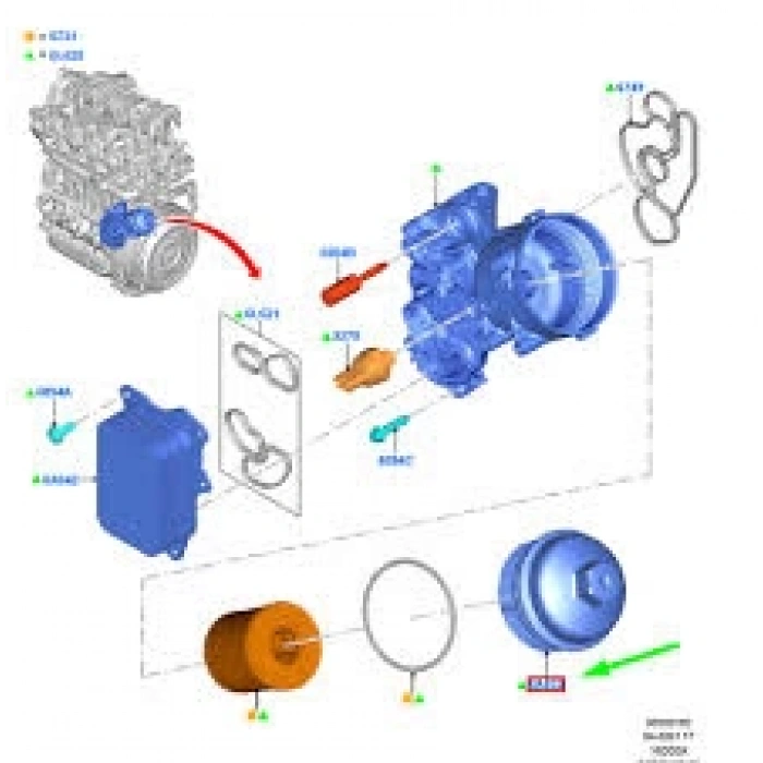 Yag Fıltre Kapagı Opel Corsa F/Focus Dv5Rd 18- (Oem No: Jx6Q 6737 Aa)