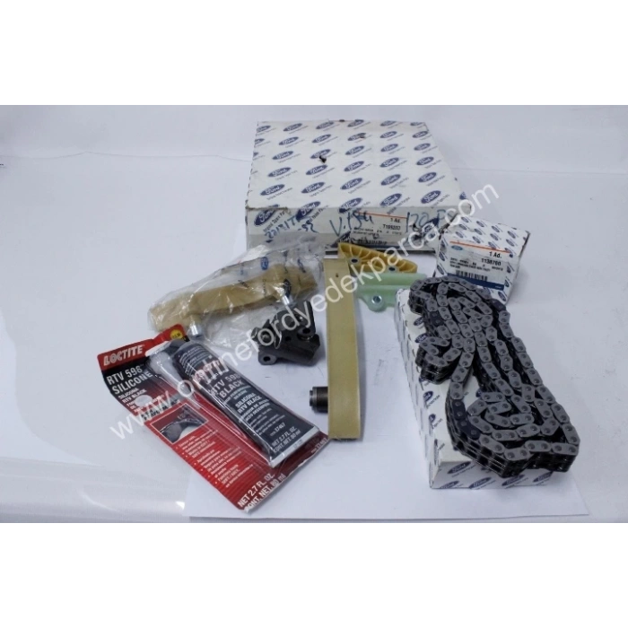 Eksantrık Zıncır Setı 120 Ps (Eskı Model) Zıncır-4 Kızak-Zıncır Gergısı-Keçe-Sıvı Conta Ford Transıt V-184 2.4 D 01- (Oem No: Ktyc1Q 6M000 A1A)