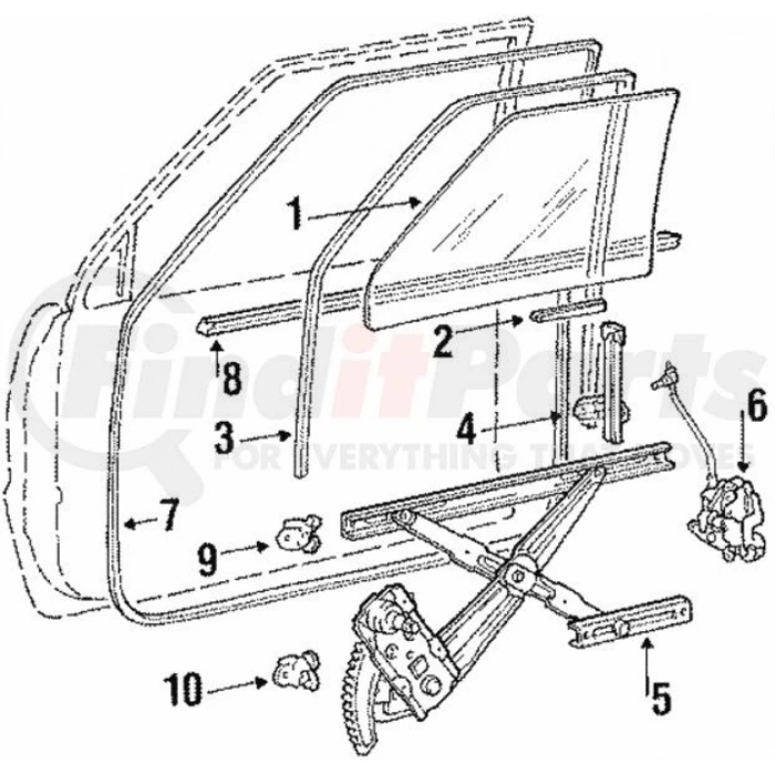 Kilit Kapı L200  90-99 Sağ (Oem No: Mb422204)
