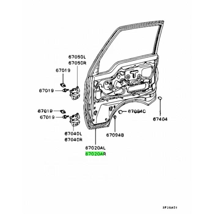 Kapı L300 Ön Sağ (Oem No: Mb549246)