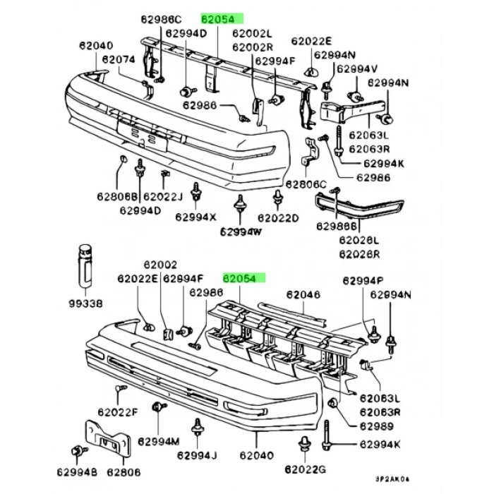 Tampon Demiri L300 Ön  97-01 (Oem No: Mb613984)