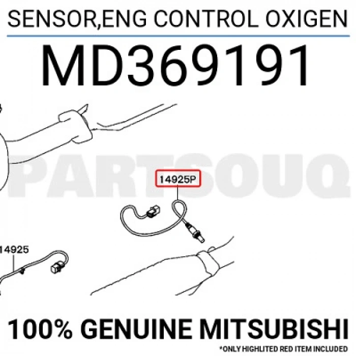 Oksıjen Sensörü Arka Japon Pajero (V6, V7) 3.5 V6 00-06 (Oem No: Md369191)