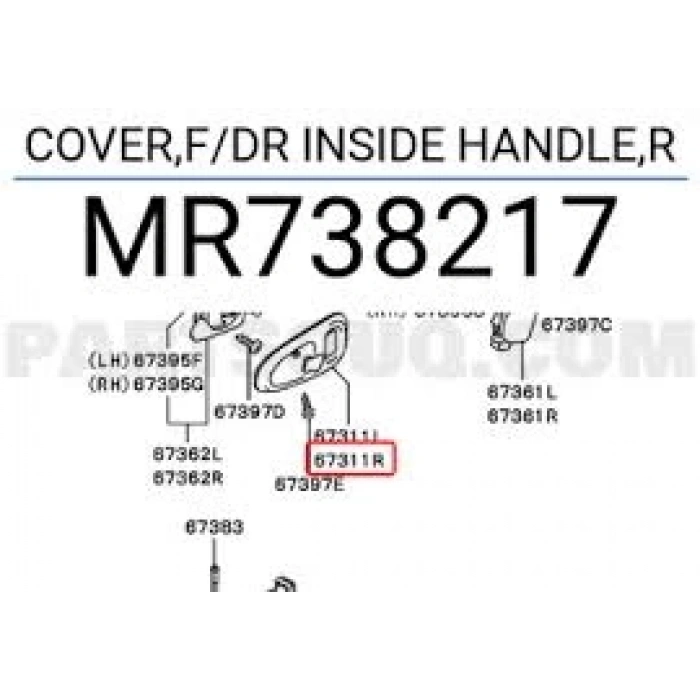 Kapı Kolu Çerçevesi L200 00-06 İç Sağ (Oem No: Mr738217)