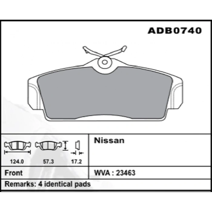 Ön Fren Balatası Primra-P11 99-01 Almera Düz Tip Şim None (Oem No: N1P1101-Kb-01)