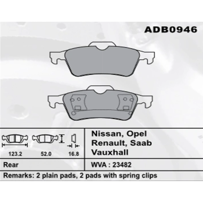 Arka Fren Balatası Primera-P12 03 Mazda 3 08 Şimli None (Oem No: N1P1201-Kb-06)