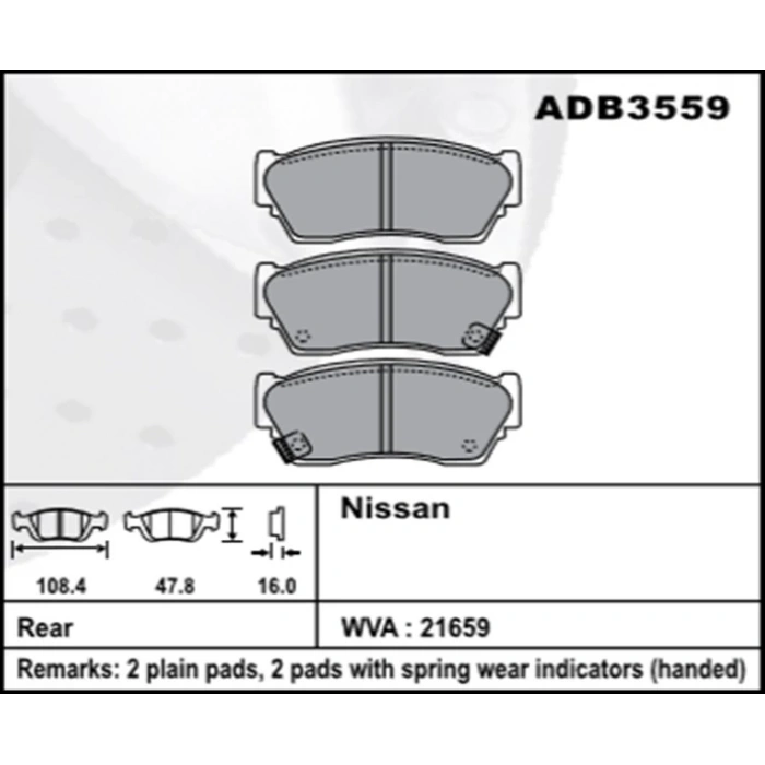 Fren Balatası Sunny 9096 Ön Şimli None (Oem No: N1Sny02-Kb-01)