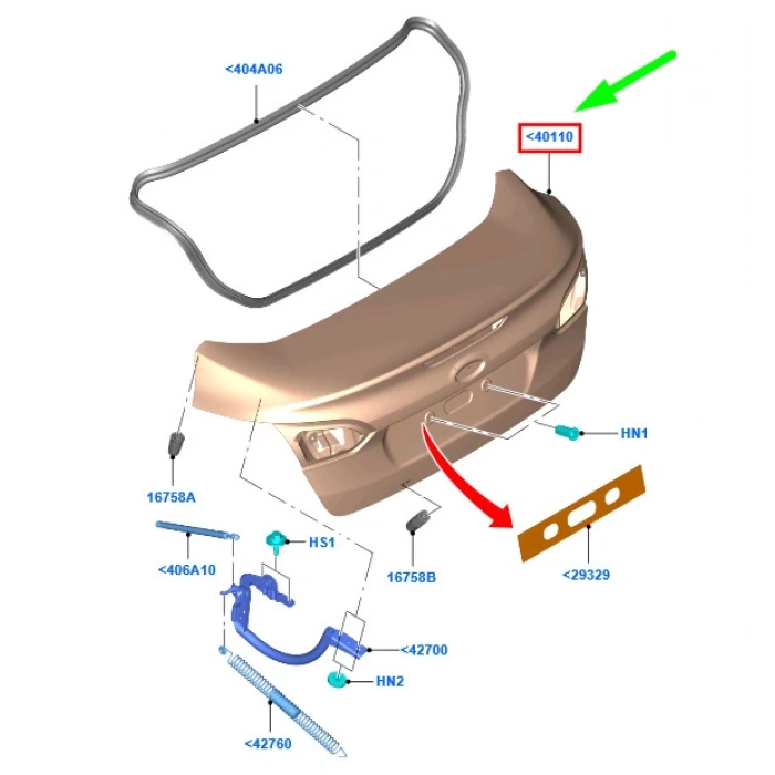 Bagaj Kapagı Sedan Ford Focus Bm 15- (Oem No: Pf1Eb F40110 Aa)