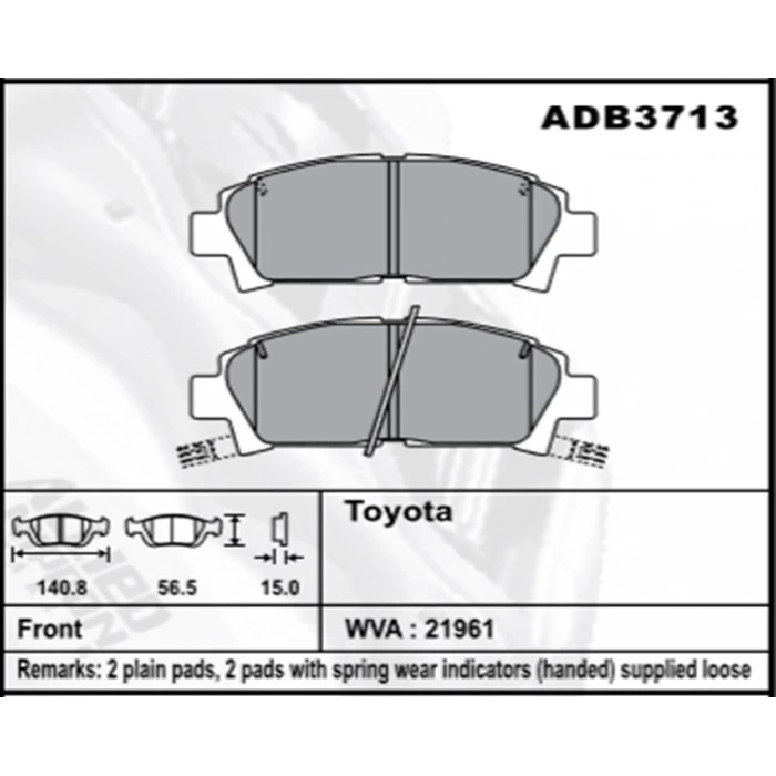 Ön Fren Balatası Avensis 0002 Şimli None (Oem No: T1Avn01-Kb-10)