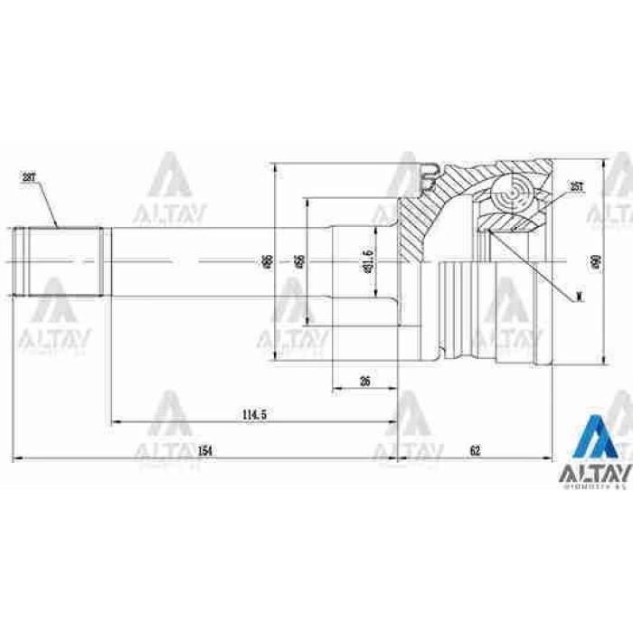 Aks Kafası Dış L200 02-06 Magnum /28×56X25 (Oem No: Urw21-06048)