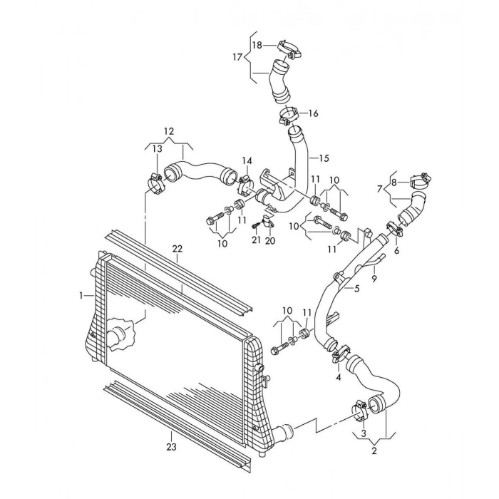 Turbo Hortumu Golf5-Caddy None (Oem No: Vw-144184)