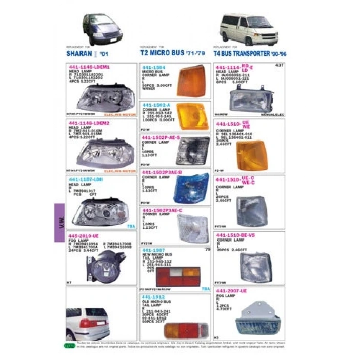 Sinyal Sağ Beyaz Wv Transporter Transporter T490- None (Oem No: Vw-441-1510R-Be-Vs)