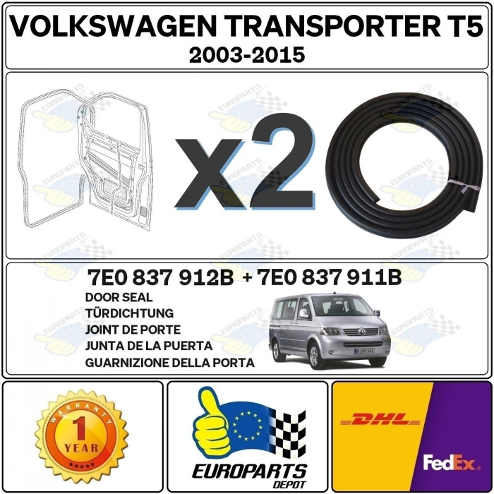 Ön Kapı Fitili Transporter T5None (Oem No: Vw-7E0837912B)