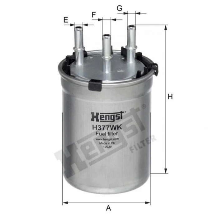 Yakıt Filtresi Audi A1 1.6 None (Oem No: Vw-H377Wk)