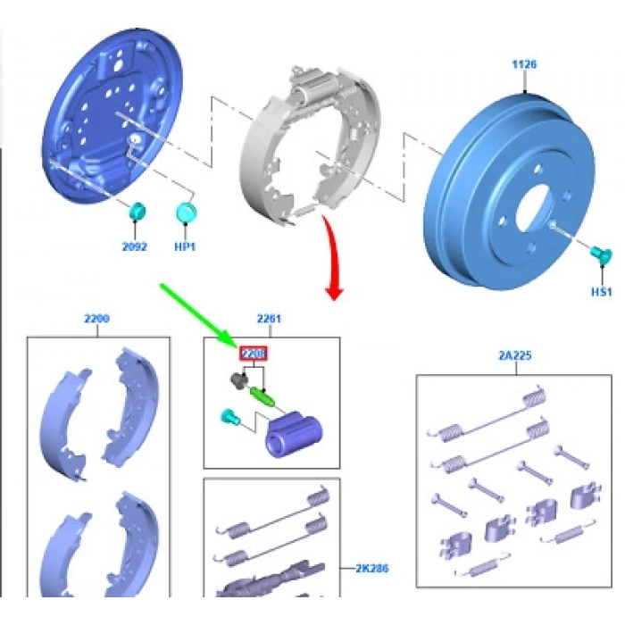 Fren Balatası Arka Papuclu Ford Fıesta/Ka Bm 95- (Oem No: Ys51 2200 Ab)