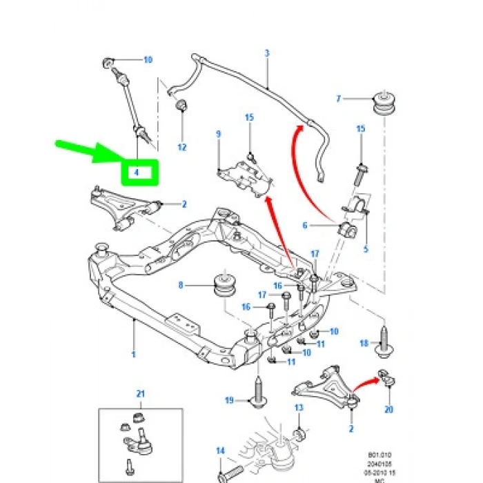 VIRAJ ASKI ROTU ÖN FORD MONDEO BM 93-00 (Oem No: YS71 3B438 AB)