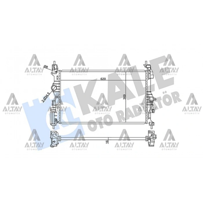 Radyatör Su Corsa E / Adam   B10Xft-5 Serisixft Brazıng (Oem No:13003781300363)