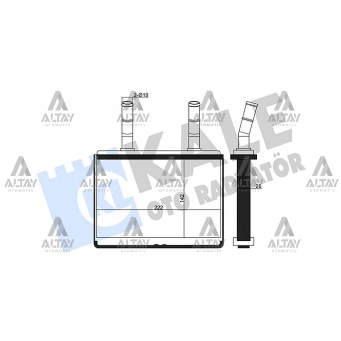 Radyatör Kalorifer H-100 Kamyonet 2005-2018 / Bongo 2004 Sonrası (Oem No:973184F000)