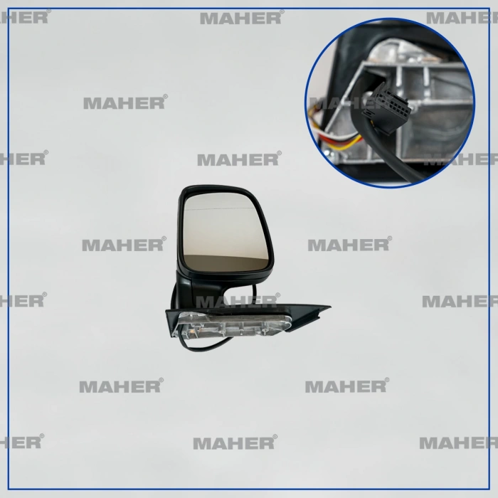 Ayna Dış Dikiz Caddy 2004-2015 Elektrikli, Isıtmalı Sol (Oem No:2K1857507K9B9)