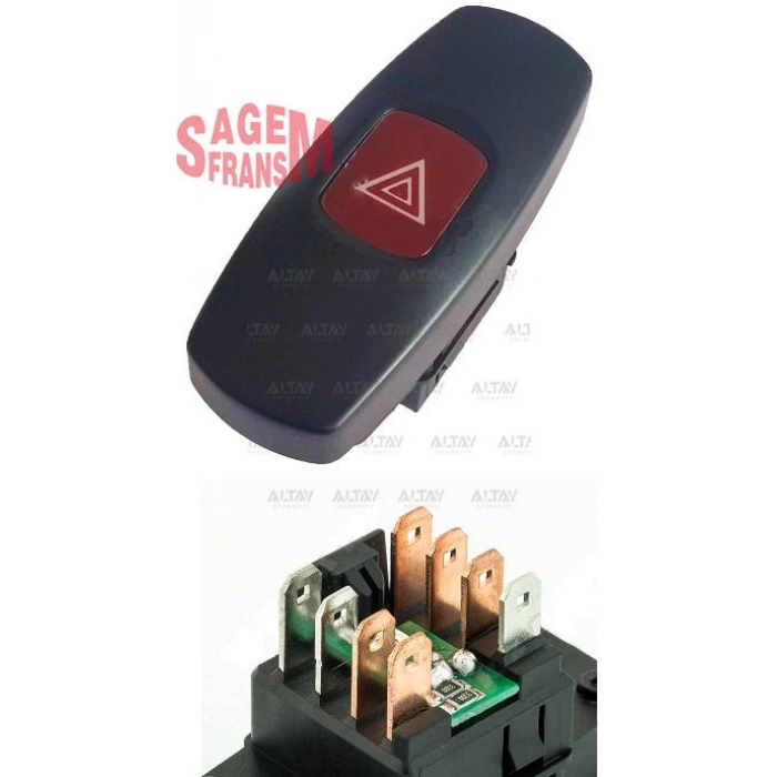 Dörtlü Flaşör Düğmesi Marea / Bravo (Oem No:735257109)