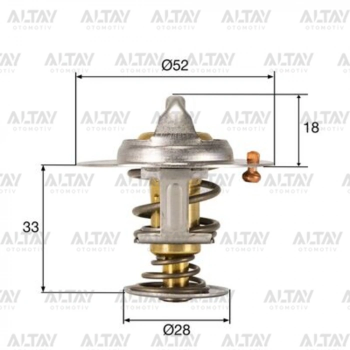 Termostat  Focus / C Max 2012 Sonrası 1.0 Ecobost  91 °C (Oem No:Cm5G9K478Ga)
