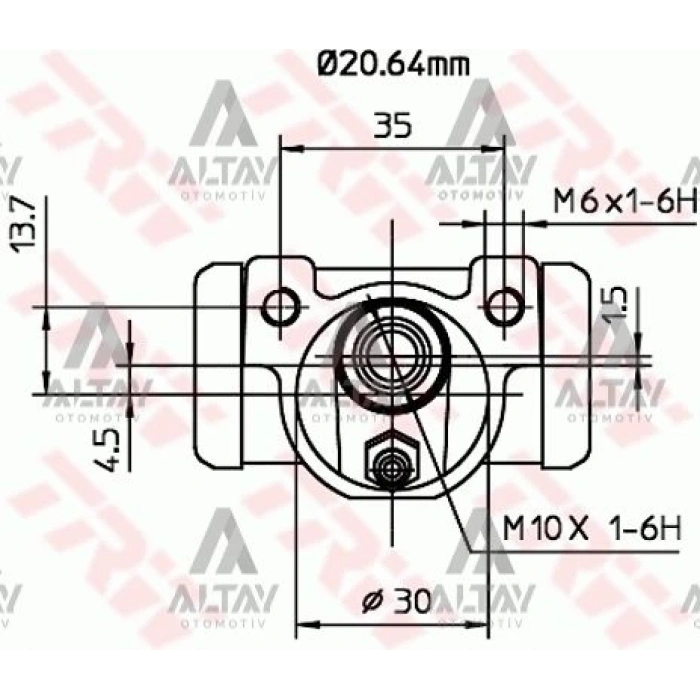 Fren Silindiri Doblo 2001-2010 Döküm 20,64Mm Arka Sol-Sağ (Oem No:9945980)