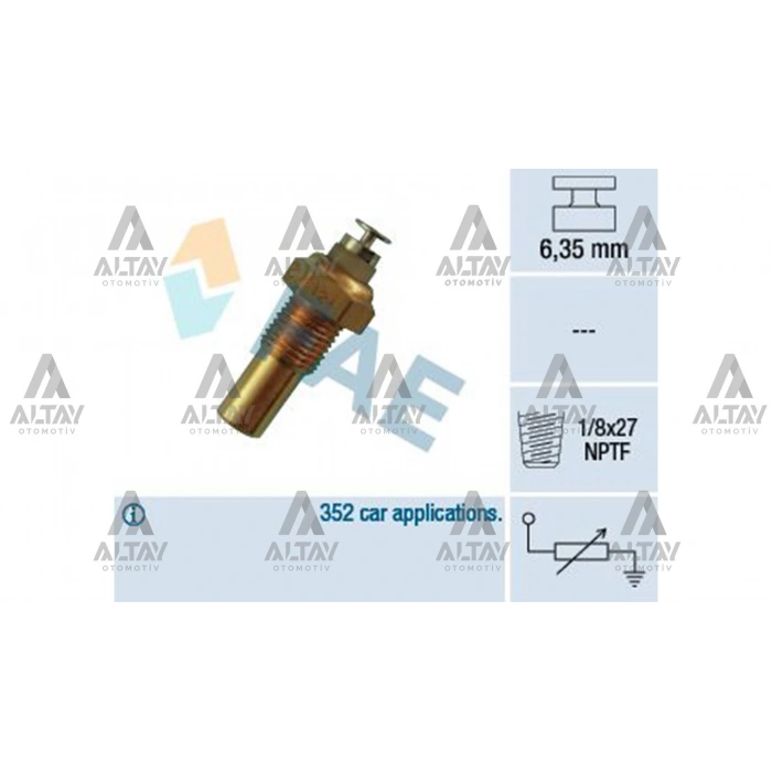 Müşür Hararet Astra F / Astra G / Corsa A / Corsa B / Frontera B 1991-2001 120°C (Oem No:1342561)