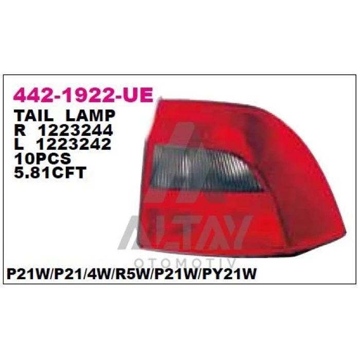 Stop Lambası Vectra B 2009-2002 Sağ (Oem No:1223242)
